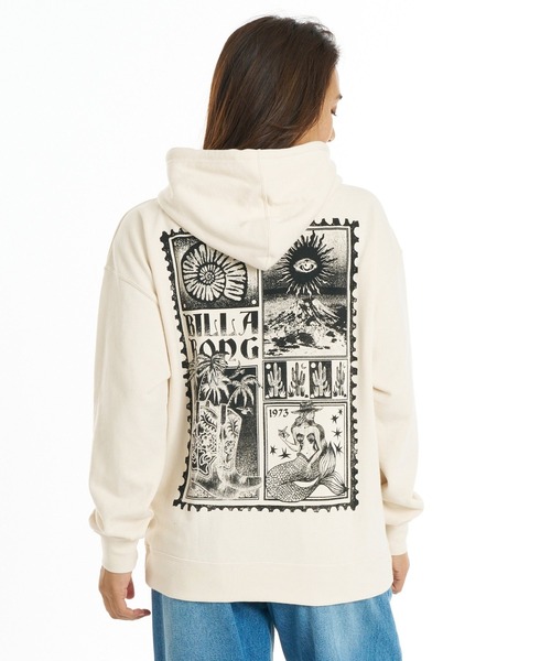 BILLABONG(ビラボン)の「BILLABONG ウィメンズ ACROSS SKIES ZIP HOODIE パーカー 【2026年秋冬モデル】/ビラボンブリーチ加工ジップアップフーディー(パーカー・レディース・パープル系その他/アイボリー/ブラック・MEDIUM)」の19枚目の写真