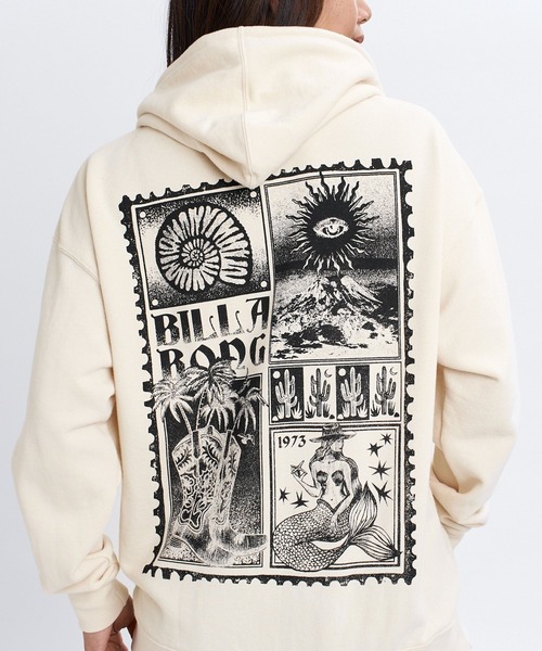BILLABONG(ビラボン)の「BILLABONG ウィメンズ ACROSS SKIES ZIP HOODIE パーカー 【2026年秋冬モデル】/ビラボンブリーチ加工ジップアップフーディー(パーカー・レディース・パープル系その他/アイボリー/ブラック・MEDIUM)」の14枚目の写真