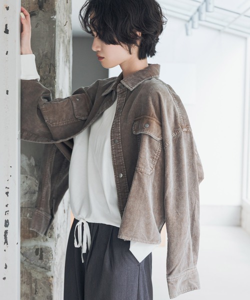 URBAN RESEARCH DOORS(アーバンリサーチドアーズ)の「『UVカット/イージーケア/抗菌防臭』『UR TECH』完声シルケットドロストプルオーバー(Tシャツ/カットソー・レディース・ベージュ系その他/ホワイト系その他/オフホワイト・FREE)」の7枚目の写真