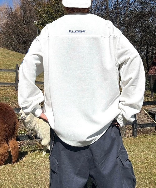 DOUBLE STEAL（ダブルスティール）の「DSナンバリングオーバースウェット（スウェット・メンズ・ネイビー/ホワイト・X-LARGE/LARGE/MEDIUM）」の4枚目の写真