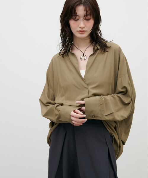 LARUTA(ラルータ)の「【LARUTA】スキッパー長袖シャツ(シャツ/ブラウス・レディース・その他1/オフホワイト/キャメル/ボルドー/ネイビー・FREE)」の17枚目の写真