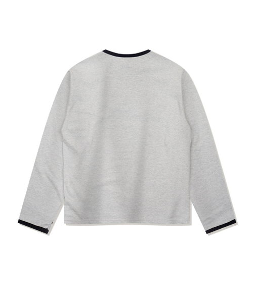 FABULOUS ARCHIVE(ファビュラスアーカイブ)の「ホースレタリング フィンガーホール ヘンリーネック メランジグレー(FCG3TS957M)(Tシャツ/カットソー・レディース・ライトグレー・LARGE/MEDIUM)」の5枚目の写真