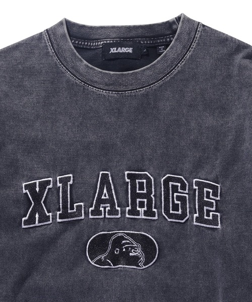 XLARGE（エクストララージ）の「OVERDYED COLLEGE LOGO L/S TEE（Tシャツ/カットソー・メンズ・ネイビー/グリーン/ブラック・M/L/S/XL）」の10枚目の写真