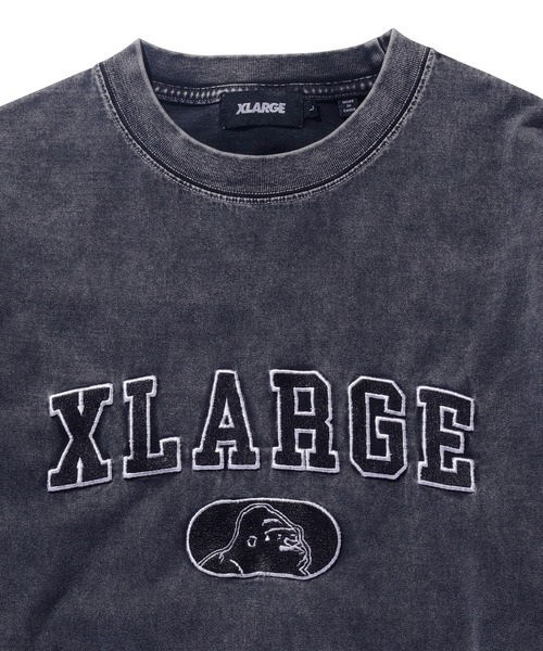 XLARGE（エクストララージ）の「OVERDYED COLLEGE LOGO L/S TEE（Tシャツ/カットソー・メンズ・ネイビー/グリーン/ブラック・M/L/S/XL）」の12枚目の写真