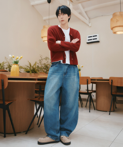 GCLIP(ジクリップ)の「ヴィンテージウォッシュ SUPER バルーンワイドデニムパンツ 2Color(デニムパンツ・メンズ・ブラック/ブルー・32/28/38/36/34/30)」の13枚目の写真