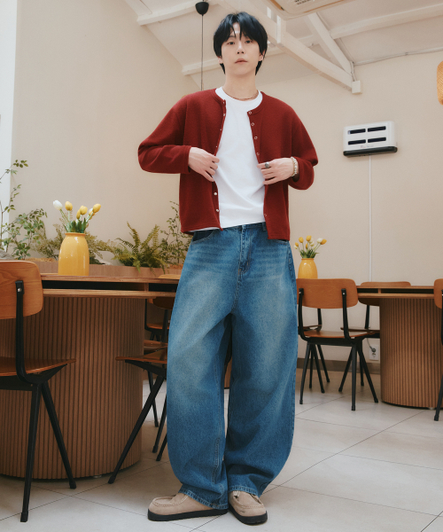 GCLIP(ジクリップ)の「ヴィンテージウォッシュ SUPER バルーンワイドデニムパンツ 2Color(デニムパンツ・メンズ・ブラック/ブルー・32/28/38/36/34/30)」の16枚目の写真