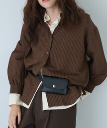バックシャーリングモールストライプシャツ