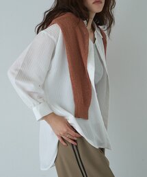 バックシャーリングモールストライプシャツ