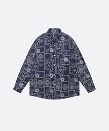 Floral Geometric Jacquard Shirt
