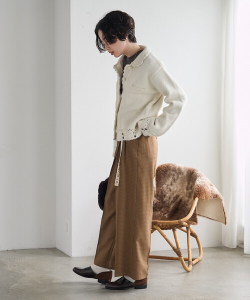 FREAK'S STORE(フリークスストア)の「クロシェ風ニットカーディガン(カーディガン/ボレロ・レディース・ブラック/オフホワイト/レッド・フリ-)」の21枚目の写真