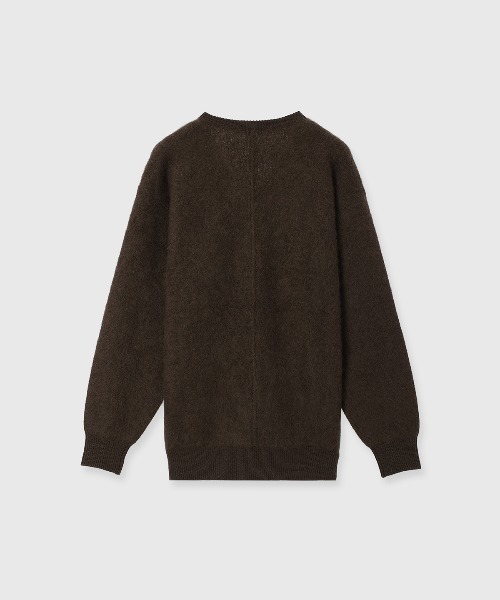 CREDONA(クレドナ)の「MINK FINISH V-NECK KNIT TOP/ミンクフィニッシュVネックニットトップス(ニット/セーター・レディース・イエロー/ピンク/ブラウン/グレー・FREE)」の20枚目の写真