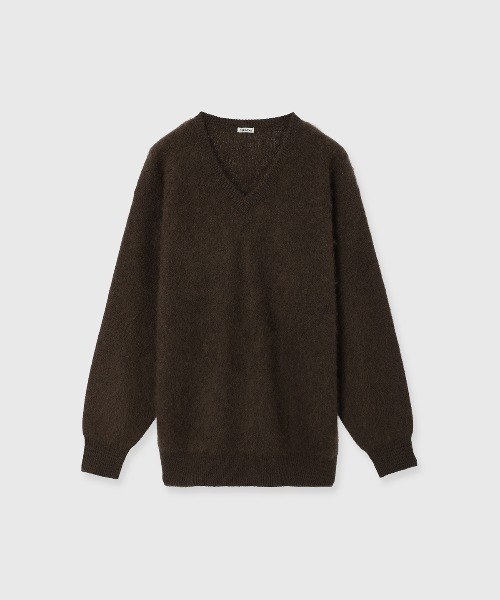 CREDONA(クレドナ)の「MINK FINISH V-NECK KNIT TOP/ミンクフィニッシュVネックニットトップス(ニット/セーター・レディース・イエロー/ピンク/ブラウン/グレー・FREE)」の16枚目の写真