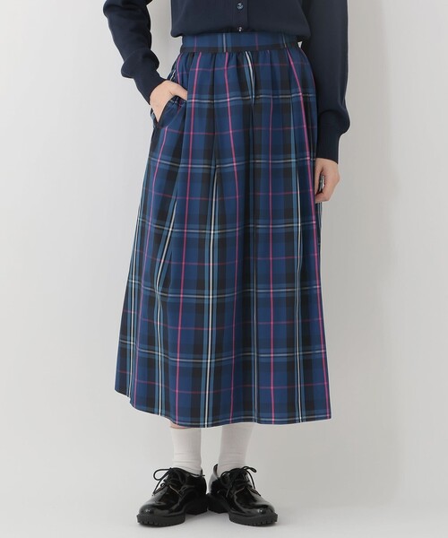 Afternoon Tea(アフタヌーンティー)の「ギャザースカート/Afternoon Tea Original Tartans(スカート・レディース・ブラック/ネイビー・MEDIUM)」の2枚目の写真