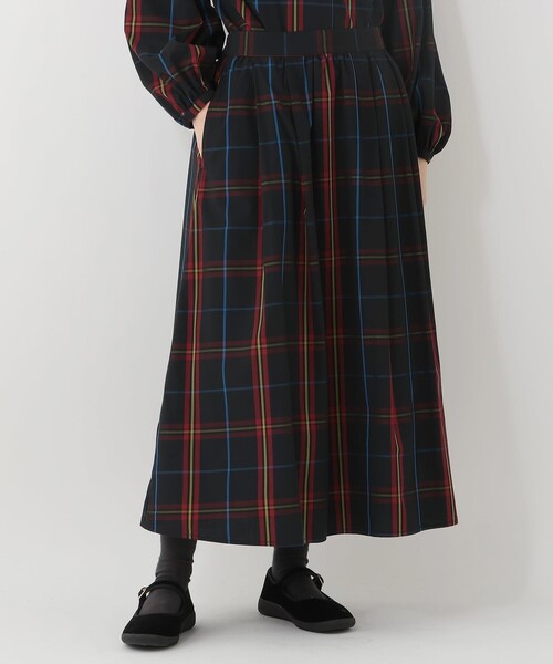 Afternoon Tea(アフタヌーンティー)の「ギャザースカート/Afternoon Tea Original Tartans(スカート・レディース・ブラック/ネイビー・MEDIUM)」の1枚目の写真