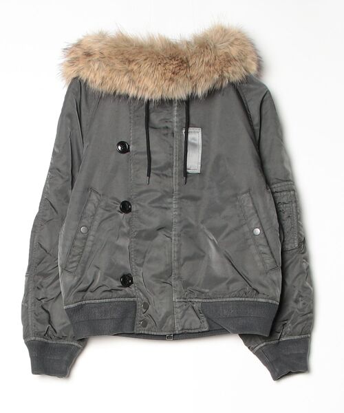 BEAVER(ビーバー)の「B omnivore/ビーオムニボー ASUTEX NYLON TWILL N2B レディース(ミリタリージャケット・レディース・カーキ/ブラック・F)」の1枚目の写真