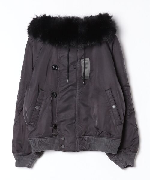 BEAVER(ビーバー)の「B omnivore/ビーオムニボー ASUTEX NYLON TWILL N2B レディース(ミリタリージャケット・レディース・カーキ/ブラック・F)」の2枚目の写真
