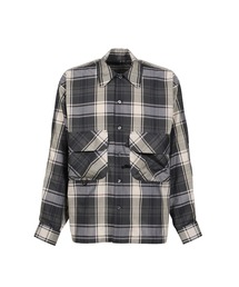 TECH SPORTS OPEN COLLAR SHIRT L/S BIG TARTAN
