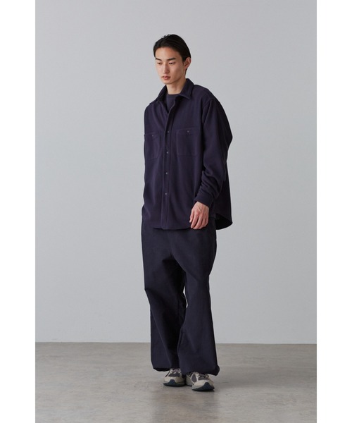 Y(ワイ)の「Y / RECYCLE POLYESTER FLEECE SH(シャツ/ブラウス・メンズ・ホワイト/ネイビー・MEDIUM/SMALL/LARGE)」の5枚目の写真