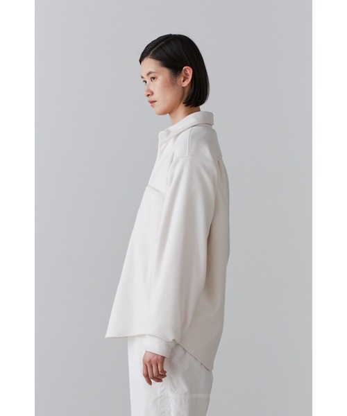 Y(ワイ)の「Y / RECYCLE POLYESTER FLEECE SH(シャツ/ブラウス・メンズ・ホワイト/ネイビー・MEDIUM/SMALL/LARGE)」の11枚目の写真