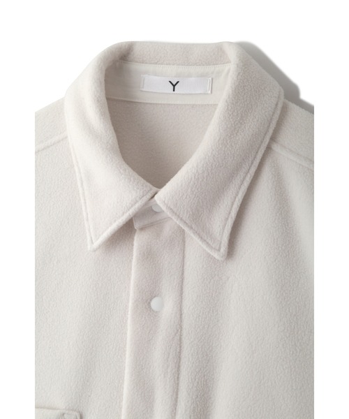 Y(ワイ)の「Y / RECYCLE POLYESTER FLEECE SH(シャツ/ブラウス・メンズ・ホワイト/ネイビー・MEDIUM/SMALL/LARGE)」の18枚目の写真
