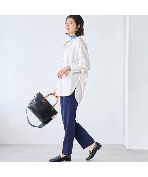StyleNote(スタイルノート)の「シワになりにくいチュニックブラウス(シャツ/ブラウス・レディース・サックスブルー/オフホワイト/ネイビー・M/S/L)」の8枚目の写真