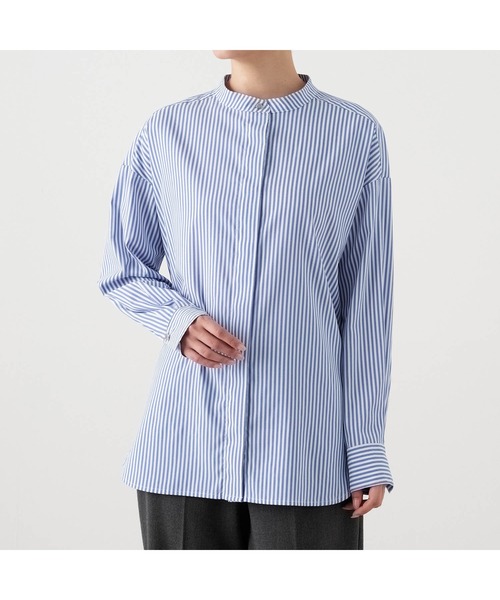 StyleNote(スタイルノート)の「シワになりにくいチュニックブラウス(シャツ/ブラウス・レディース・サックスブルー/オフホワイト/ネイビー・M/S/L)」の11枚目の写真