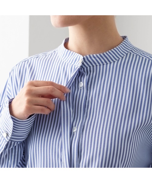 StyleNote(スタイルノート)の「シワになりにくいチュニックブラウス(シャツ/ブラウス・レディース・サックスブルー/オフホワイト/ネイビー・M/S/L)」の20枚目の写真