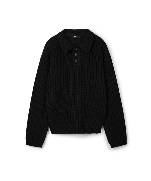 ERA(エラ)の「UNISEX ERA ヘビーゲージ カラーニット - ブラック(ニット/セーター・レディース・その他・FREE)」の3枚目の写真