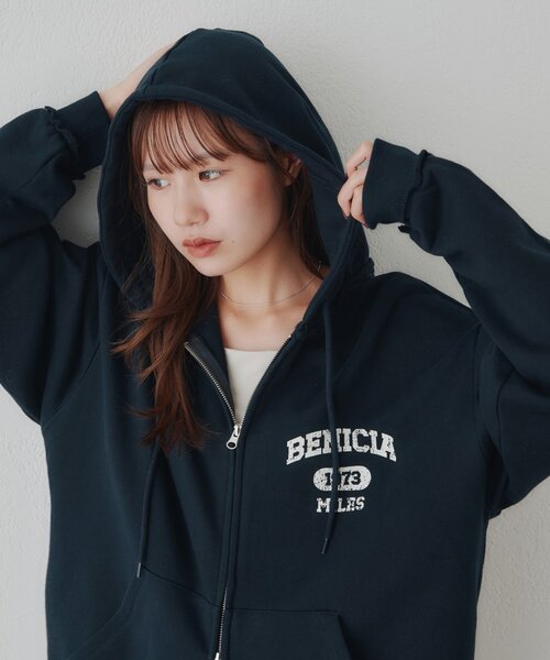 DISCOAT(ディスコート)の「【Enlude/セットアップ対応】ダブルジップパーカー《ユニセックス》(Tシャツ/カットソー・レディース・グレー/ブラウン/ネイビー・MEDIUM/LARGE)」の1枚目の写真