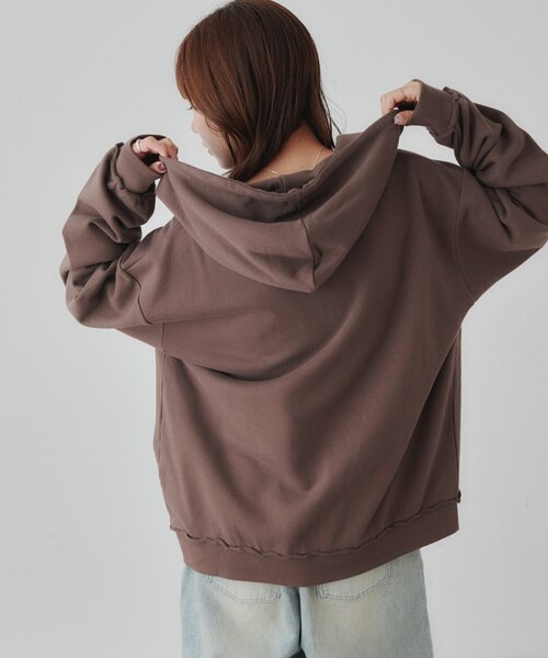 DISCOAT(ディスコート)の「【Enlude/セットアップ対応】ダブルジップパーカー《ユニセックス》(Tシャツ/カットソー・レディース・グレー/ブラウン/ネイビー・MEDIUM/LARGE)」の11枚目の写真