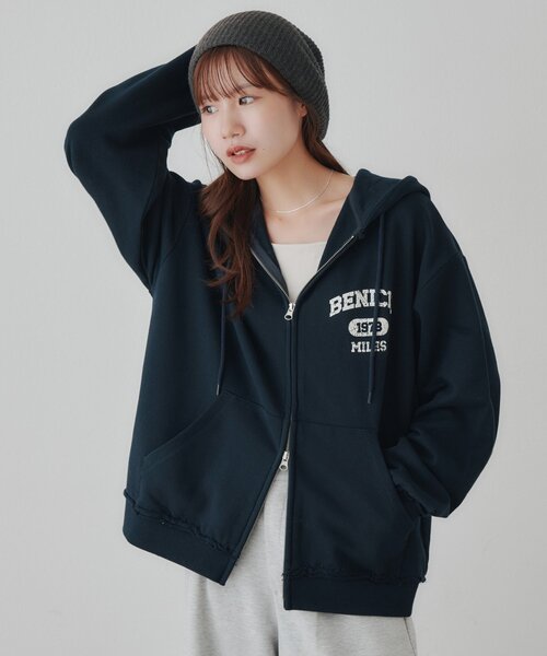 DISCOAT(ディスコート)の「【Enlude/セットアップ対応】ダブルジップパーカー《ユニセックス》(Tシャツ/カットソー・レディース・グレー/ブラウン/ネイビー・MEDIUM/LARGE)」の16枚目の写真