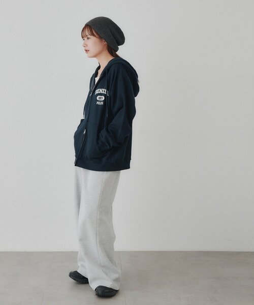 DISCOAT(ディスコート)の「【Enlude/セットアップ対応】ダブルジップパーカー《ユニセックス》(Tシャツ/カットソー・レディース・グレー/ブラウン/ネイビー・MEDIUM/LARGE)」の21枚目の写真