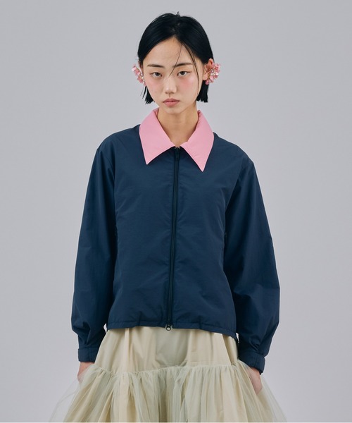NON TOKYO（ノントーキョー）の「BI COLOR TECH BLOUSON（ブルゾン・レディース・ベージュ/ミント/ネイビー・2/1）」の3枚目の写真
