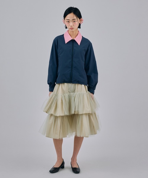 NON TOKYO（ノントーキョー）の「BI COLOR TECH BLOUSON（ブルゾン・レディース・ベージュ/ミント/ネイビー・2/1）」の10枚目の写真