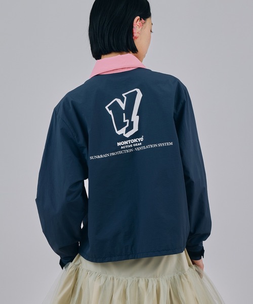 NON TOKYO（ノントーキョー）の「BI COLOR TECH BLOUSON（ブルゾン・レディース・ベージュ/ミント/ネイビー・2/1）」の12枚目の写真