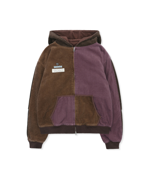 RuNaKi'Hu'(ルナキフ)の「WXJ052 ソレゾレ コーデュロイリバーシブルフードジップアップ (BROWN/BURGUNDY)(パーカー・レディース・その他・1/2)」の5枚目の写真