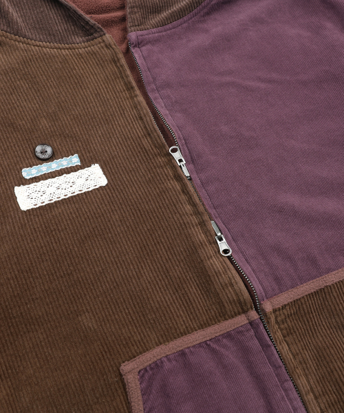 RuNaKi'Hu'(ルナキフ)の「WXJ052 ソレゾレ コーデュロイリバーシブルフードジップアップ (BROWN/BURGUNDY)(パーカー・レディース・その他・1/2)」の9枚目の写真