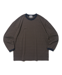 クラシックストライプ 長袖Tシャツ(ブラウン)