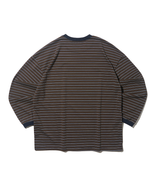 TAILOR STUDIO(テーラースタジオ)の「クラシックストライプ 長袖Tシャツ(ブラウン)(Tシャツ/カットソー・メンズ・その他・FREE)」の2枚目の写真