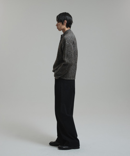 NONBLANK(ノンブランク)の「ツートーン ジップアップ ニット_DARK BROWN(ニット/セーター・メンズ・その他・MEDIUM/LARGE/X-LARGE)」の9枚目の写真