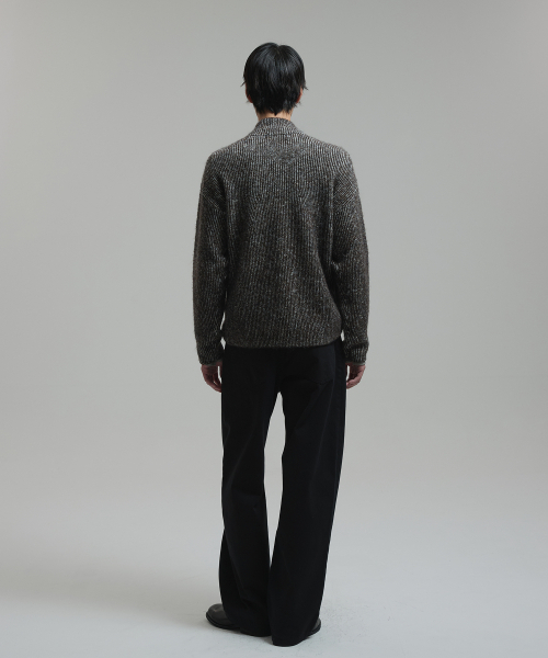 NONBLANK(ノンブランク)の「ツートーン ジップアップ ニット_DARK BROWN(ニット/セーター・メンズ・その他・MEDIUM/LARGE/X-LARGE)」の10枚目の写真