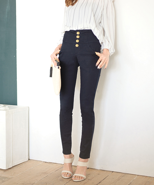 Re:EDIT(リエディ)の「ハイウエストストレッチパギンス(その他パンツ・レディース・チャコールグレー/グレー/ブラック/カーキ/ベージュ/ネイビー/ホワイト・X-SMALL/MEDIUM/X-LARGE/SMALL/LARGE)」の7枚目の写真