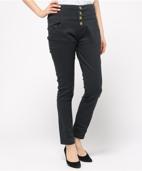 Re:EDIT(リエディ)の「ハイウエストストレッチパギンス(その他パンツ・レディース・チャコールグレー/グレー/ブラック/カーキ/ベージュ/ネイビー/ホワイト・X-SMALL/MEDIUM/X-LARGE/SMALL/LARGE)」の14枚目の写真