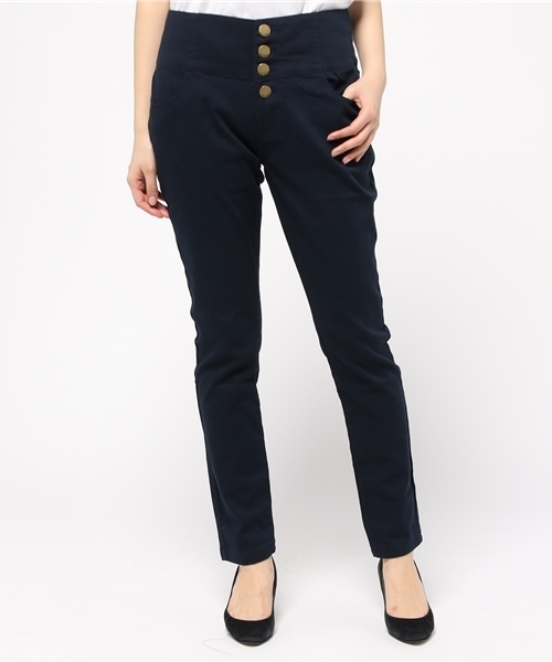 Re:EDIT(リエディ)の「ハイウエストストレッチパギンス(その他パンツ・レディース・チャコールグレー/グレー/ブラック/カーキ/ベージュ/ネイビー/ホワイト・X-SMALL/MEDIUM/X-LARGE/SMALL/LARGE)」の9枚目の写真