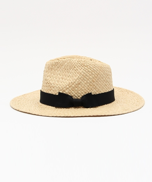 MOUSSY（マウジー）の「LAFIA HAT（キャップ・レディース・ブラック/ベージュ・FREE）」の7枚目の写真