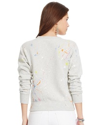 ラルフローレン　ポロベア　スプラッターペイント Polo Ralph Lauren Paint Splatter Distressed Blue Big & Tall