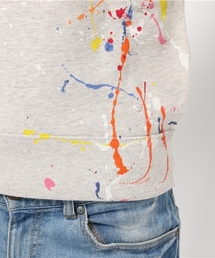 ポロラルフローレン 美品　ペイントスプラッター　刺繍ロゴ　スウェット　Sサイズ. POLO RALPH LAUREN（ポロ ラルフ ローレン）の「ペイント