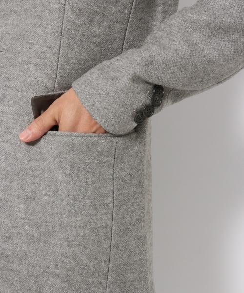 GLOBAL WORK（グローバルワーク）の「ウールチェスターコート/719550 （チェスターコート・メンズ・グレー系その他/ネイビー/ライトブラウン/グレー・SMALL/LARGE/X-LARGE/MEDIUM）」の11枚目の写真