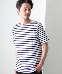 green label relaxing | KC ボーダー柄 ボートネック 半袖 Tシャツ ②(Tシャツ/カットソー)