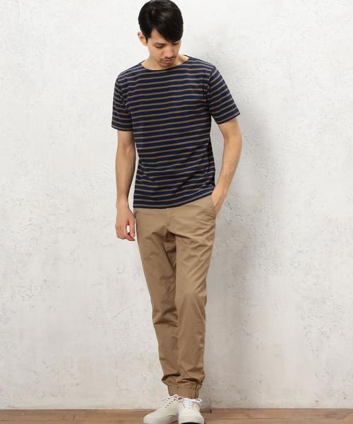 green label relaxing(グリーンレーベルリラクシング)の「KC ボーダー柄 ボートネック 半袖 Tシャツ ②◆(Tシャツ/カットソー・メンズ・ネイビー/ライトグレー/オフホワイト/ホワイト・LARGE/MEDIUM/SMALL/X-LARGE)」の16枚目の写真